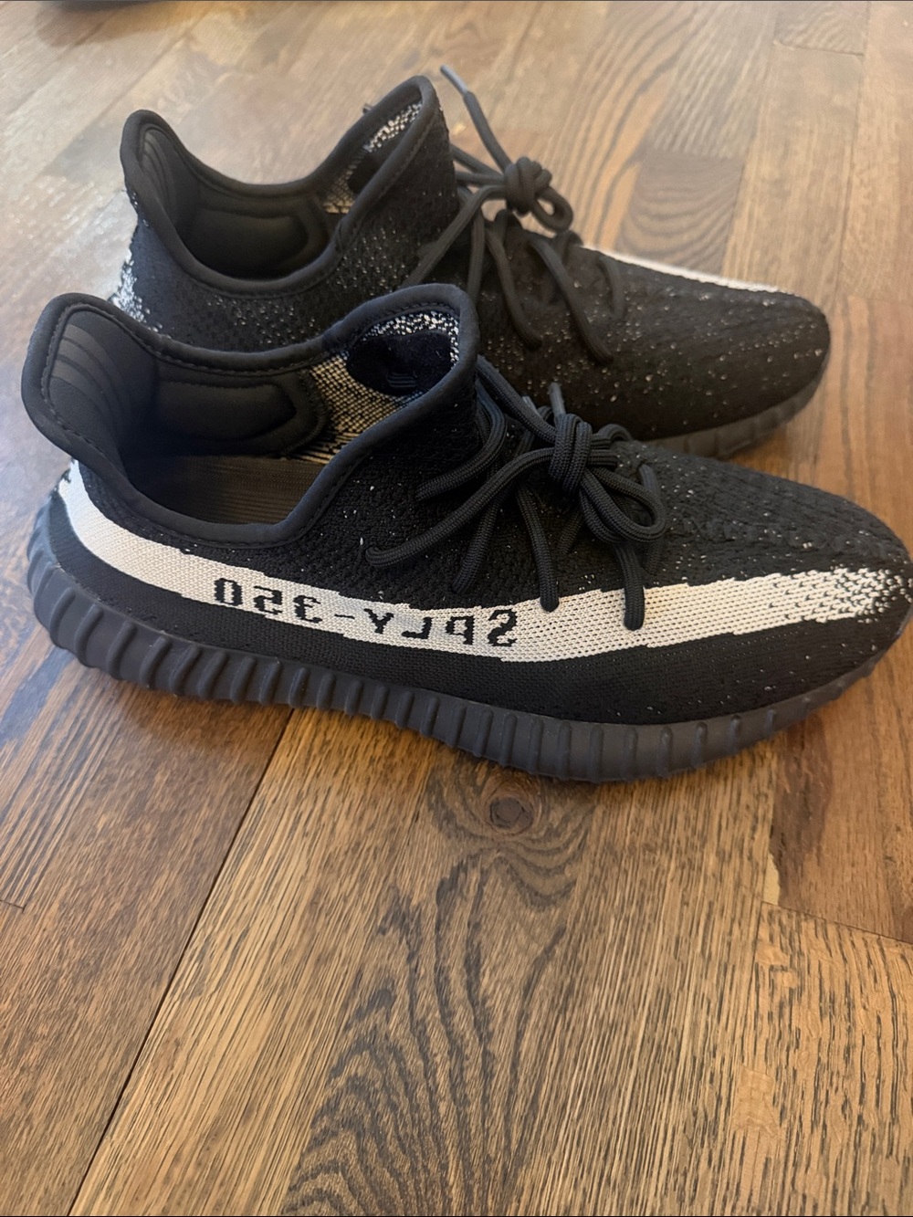 adidas Black & White Knit Sneakers - SPLY-350 Style